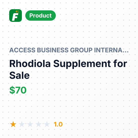XS Rhodiola Food Supplement Tablet with Green Tea Extract and Spinach – summary card, no photo uploaded yet