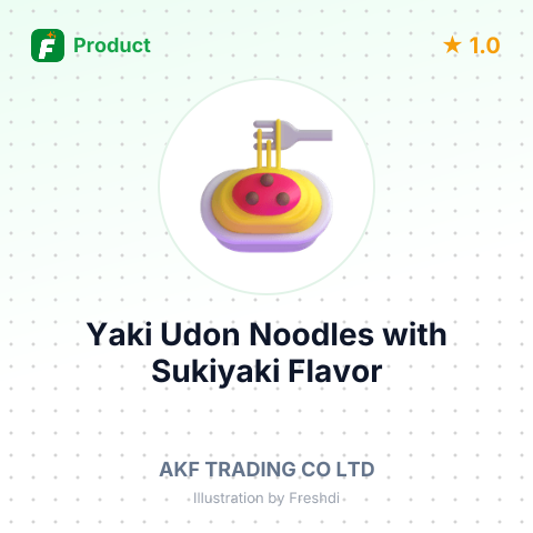 Yaki Udon Noodles with Sukiyaki Flavor – summary card, no photo uploaded yet