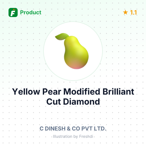 Yellow Pear Modified Brilliant Cut Diamond – summary card, no photo uploaded yet