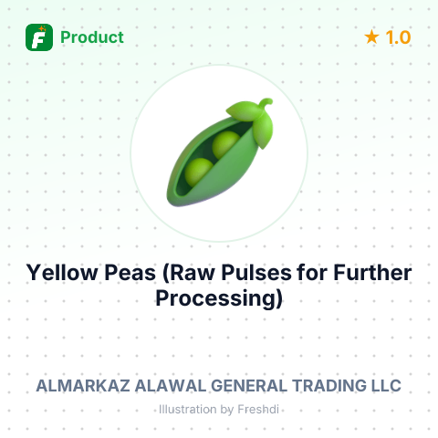 Yellow Peas (Raw Pulses for Further Processing) – summary card, no photo uploaded yet