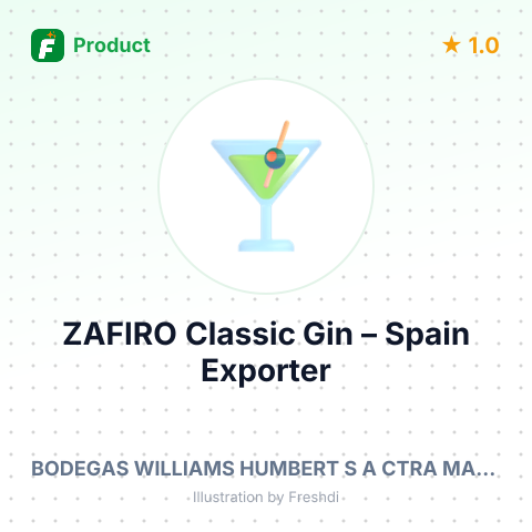 ZAFIRO Classic Gin – summary card, no photo uploaded yet