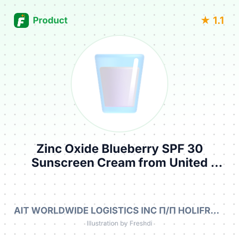 Zinc Oxide Blueberry SPF 30 Sunscreen Cream – summary card, no photo uploaded yet