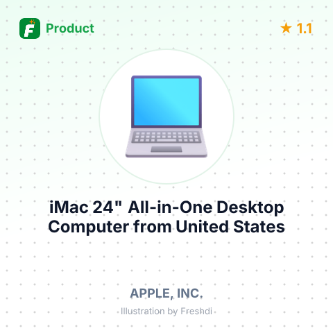 iMac 24" All-in-One Desktop Computer – summary card, no photo uploaded yet
