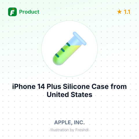 iPhone 14 Plus Silicone Case – summary card, no photo uploaded yet