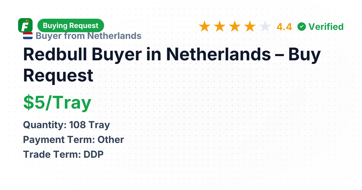Redbull Buyer in Netherlands – Buy Request | Freshdi