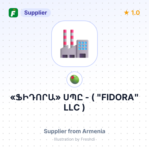 «ՖԻԴՈՐԱ» ՍՊԸ - ( "FIDORA" LLC ) – summary card, no photo uploaded yet