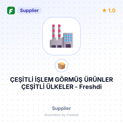 ÇEŞİTLİ İŞLEM GÖRMÜŞ ÜRÜNLER ÇEŞİTLİ ÜLKELER – summary card, no photo uploaded yet