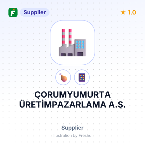 ÇORUMYUMURTA ÜRETİMPAZARLAMA A.Ş. – summary card, no photo uploaded yet