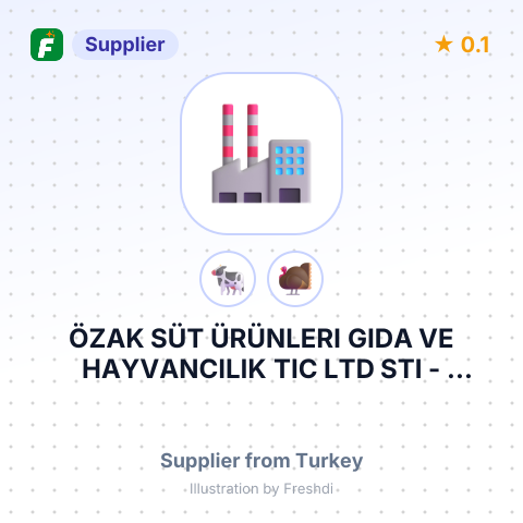 ÖZAK SÜT ÜRÜNLERI GIDA VE HAYVANCILIK TIC LTD STI – summary card, no photo uploaded yet