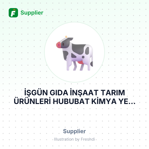 İŞGÜN GIDA İNŞAAT TARIM ÜRÜNLERİ HUBUBAT KİMYA YEM İTHALAT İHRACAT SANAYİ VE TİCARET LİMİTED ŞİRKETİ – summary card, no photo uploaded yet