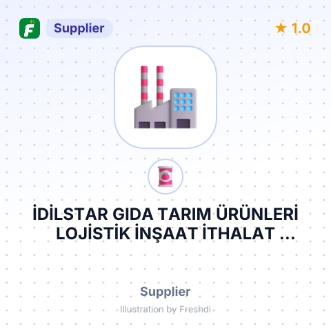 İDİLSTAR GIDA TARIM ÜRÜNLERİ LOJİSTİK İNŞAAT İTHALAT İHRACAT SANAYİ TİCARET LİMİTED ŞİRKETİ – summary card, no photo uploaded yet