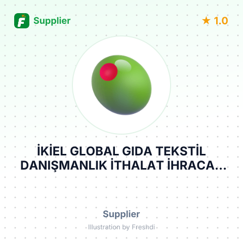 İKİEL GLOBAL GIDA TEKSTİL DANIŞMANLIK İTHALAT İHRACAT SANAYİ TİCARET LİMİTED ŞİRKETİ – summary card, no photo uploaded yet