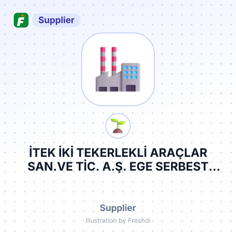 İTEK İKİ TEKERLEKLİ ARAÇLAR SAN.VE TİC. A.Ş. EGE SERBEST BÖLGE ŞUBESİ – summary card, no photo uploaded yet
