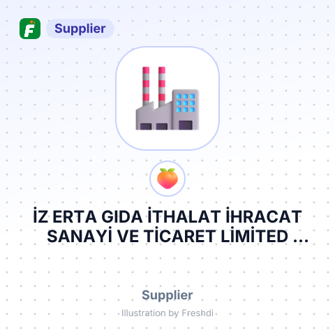 İZ ERTA GIDA İTHALAT İHRACAT SANAYİ VE TİCARET LİMİTED ŞİRKETİ – summary card, no photo uploaded yet