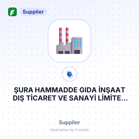 ŞURA HAMMADDE GIDA İNŞAAT DIŞ TİCARET VE SANAYİ LİMİTED ŞİRKETİ – summary card, no photo uploaded yet