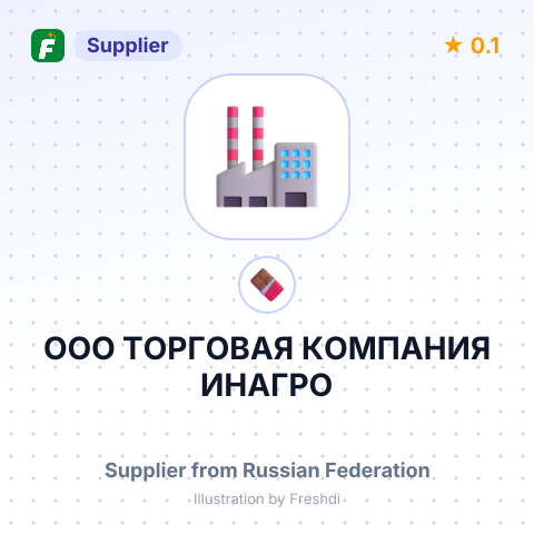 ООО ТОРГОВАЯ КОМПАНИЯ ИНАГРО – summary card, no photo uploaded yet