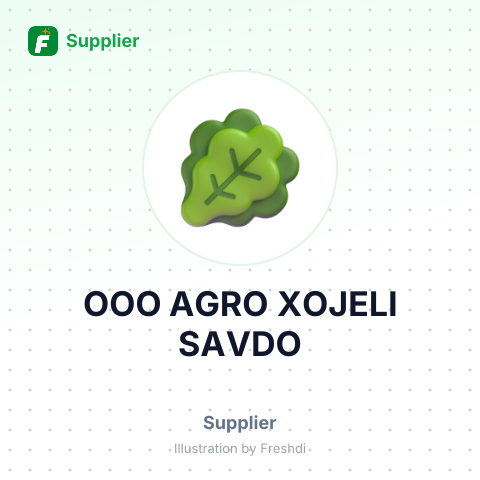 ООО AGRO XOJELI SAVDO – summary card, no photo uploaded yet