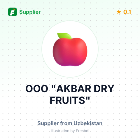ООО "AKBAR DRY FRUITS" – summary card, no photo uploaded yet