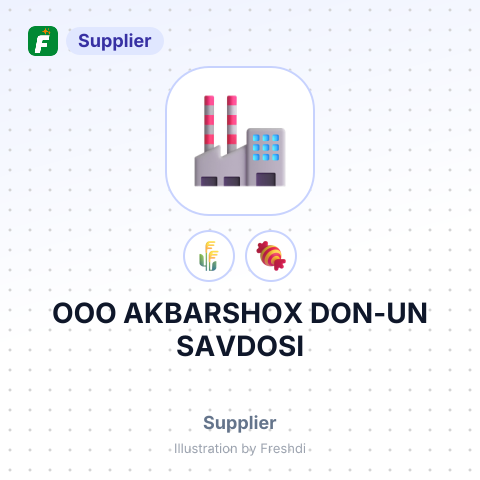 ООО AKBARSHOX DON-UN SAVDOSI – summary card, no photo uploaded yet