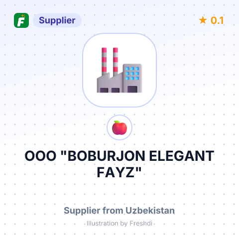 ООО "BOBURJON ELEGANT FAYZ" – summary card, no photo uploaded yet