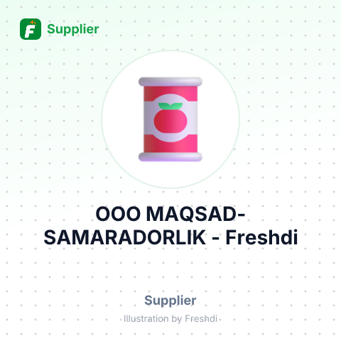 ООО MAQSAD-SAMARADORLIK – summary card, no photo uploaded yet
