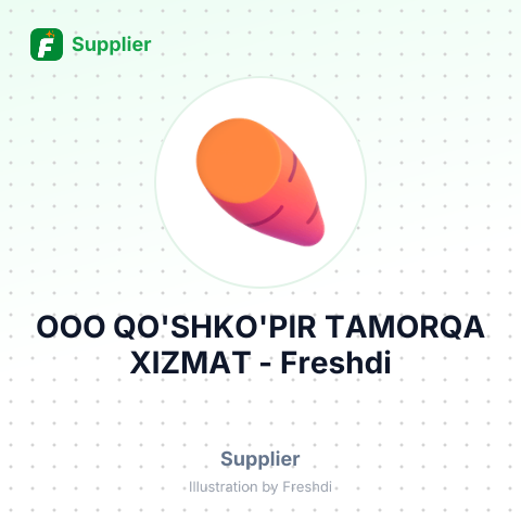 ООО QO'SHKO'PIR TAMORQA XIZMAT – summary card, no photo uploaded yet