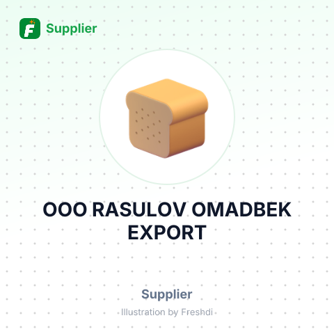ООО RASULOV OMADBEK EXPORT – summary card, no photo uploaded yet