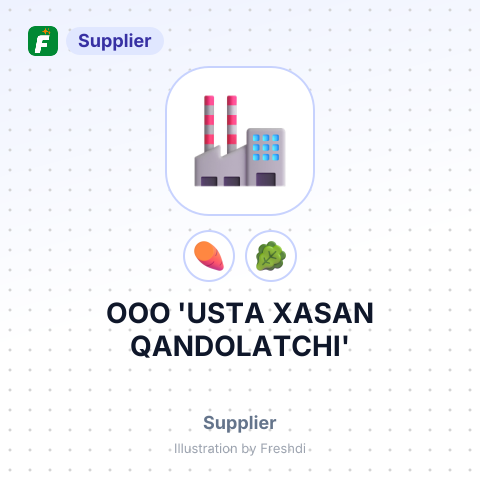 ООО 'USTA XASAN QANDOLATCHI' – summary card, no photo uploaded yet