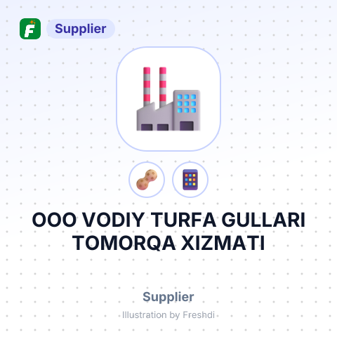 ООО VODIY TURFA GULLARI TOMORQA XIZMATI – summary card, no photo uploaded yet