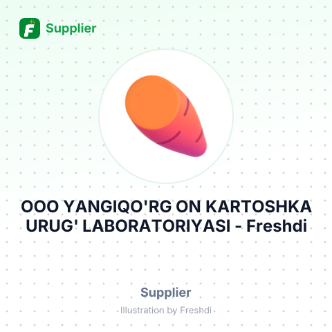 ООО YANGIQO'RG ON KARTOSHKA URUG' LABORATORIYASI – summary card, no photo uploaded yet