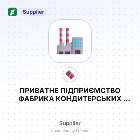 ПРИВАТНЕ ПІДПРИЄМСТВО ФАБРИКА КОНДИТЕРСЬКИХ ПРИКРАС – summary card, no photo uploaded yet