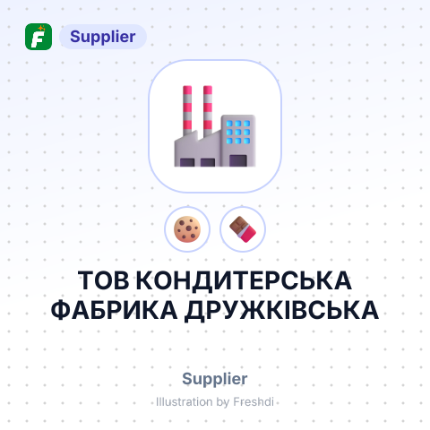 ТОВ КОНДИТЕРСЬКА ФАБРИКА ДРУЖКІВСЬКА – summary card, no photo uploaded yet