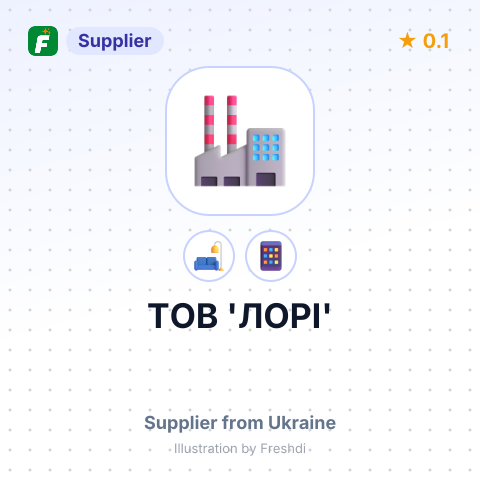 ТОВ 'ЛОРІ' – summary card, no photo uploaded yet