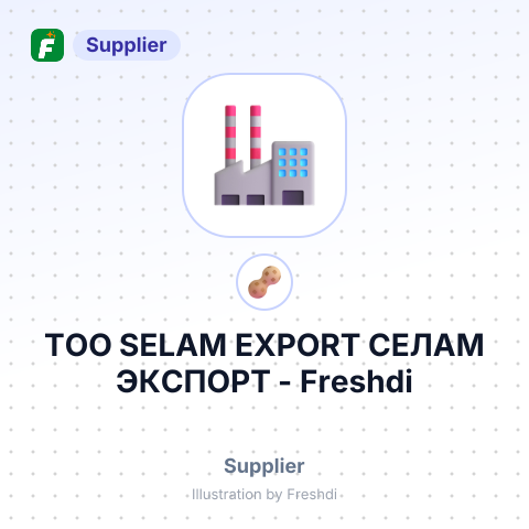 ТОО SELAM EXPORT СЕЛАМ ЭКСПОРТ – summary card, no photo uploaded yet