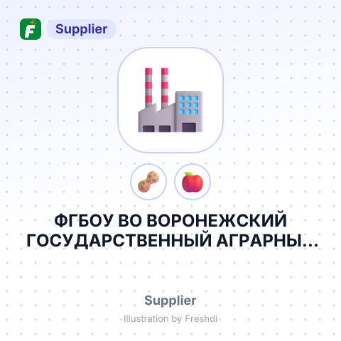 ФГБОУ ВО ВОРОНЕЖСКИЙ ГОСУДАРСТВЕННЫЙ АГРАРНЫЙ УНИВЕРСИТЕТ ИМЕНИ ИМПЕРАТОРА ПЕТРА I – summary card, no photo uploaded yet