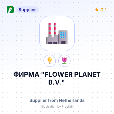 ФИРМА "FLOWER PLANET B.V." – summary card, no photo uploaded yet