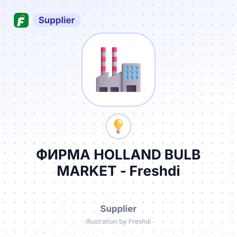 ФИРМА HOLLAND BULB MARKET – summary card, no photo uploaded yet