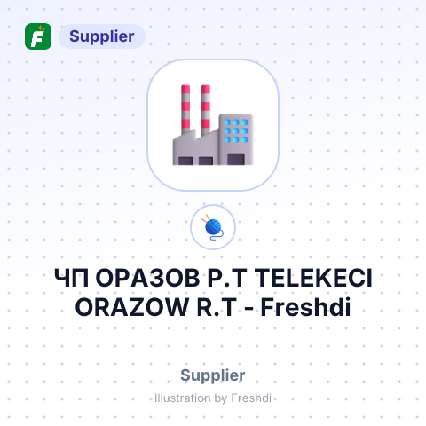 ЧП ОРАЗОВ Р.Т TELEKECI ORAZOW R.T – summary card, no photo uploaded yet