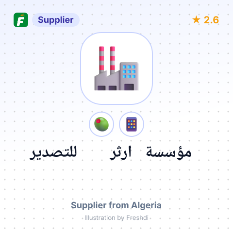 مؤسسة ارثر للتصدير – summary card, no photo uploaded yet