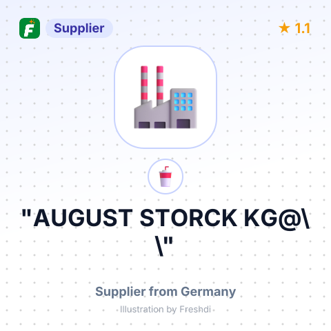 "AUGUST STORCK KG@\\" – summary card, no photo uploaded yet