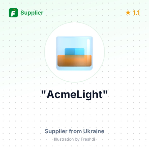 "AcmeLight" – summary card, no photo uploaded yet