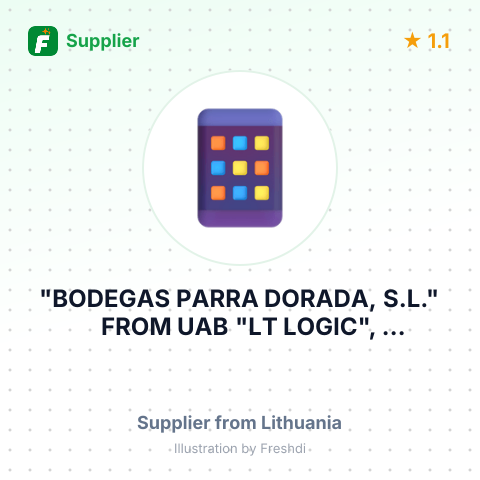 "BODEGAS PARRA DORADA, S.L." FROM UAB "LT LOGIC", TERMINALO G.8, KUPRIONISKIU KM., NEMEZIO SEN., VILNIAUS RAJ., LITHUANIA – summary card, no photo uploaded yet