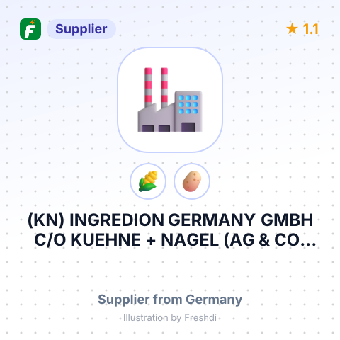 (KN) INGREDION GERMANY GMBH С/O KUEHNE + NAGEL (AG & CO) KG – summary card, no photo uploaded yet