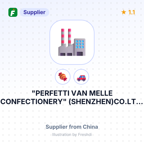 "PERFETTI VAN MELLE CONFECTIONERY" (SHENZHEN)СО.LTD, КИТАЙ – summary card, no photo uploaded yet