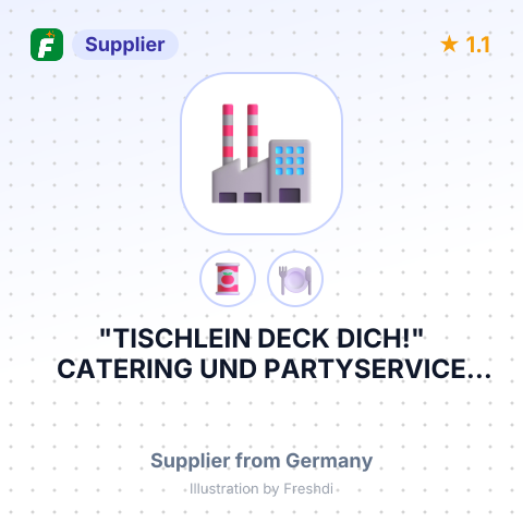 "TISCHLEIN DECK DICH!" CATERING UND PARTYSERVICE E.K. – summary card, no photo uploaded yet