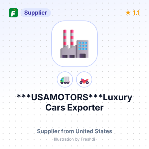 ***USAMOTORS***Luxury Cars Exporter – summary card, no photo uploaded yet
