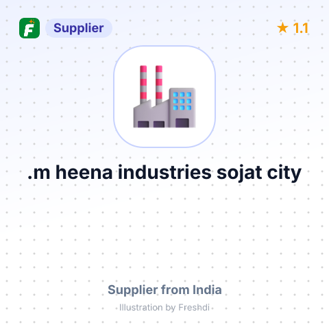 .m heena industries sojat city – summary card, no photo uploaded yet