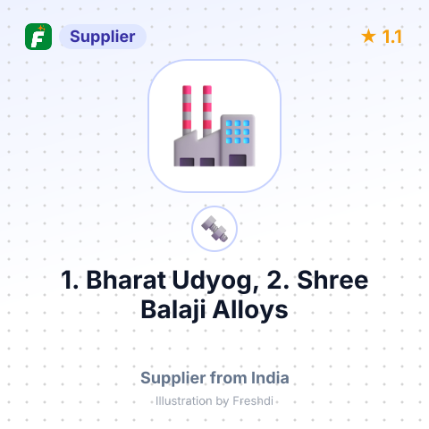 1. Bharat Udyog, 2. Shree Balaji Alloys – summary card, no photo uploaded yet