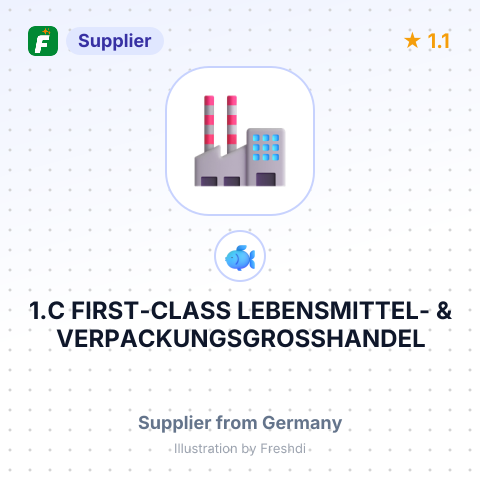 1.C FIRST-CLASS LEBENSMITTEL- & VERPACKUNGSGROSSHANDEL – summary card, no photo uploaded yet