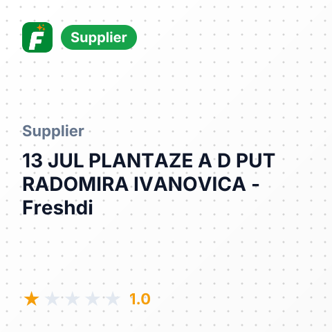 13 JUL PLANTAZE A D PUT RADOMIRA IVANOVICA – summary card, no photo uploaded yet